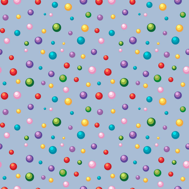 Seamless background template with colorful balls - Vector, Image