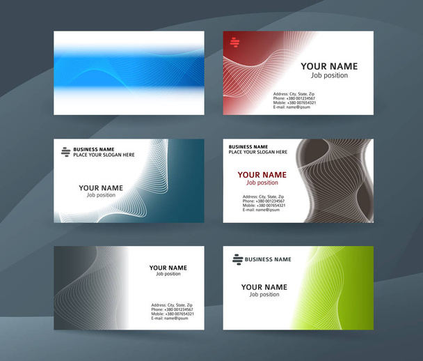set de cartes de visite fond design pour le style d'entreprise17
 - Vecteur, image