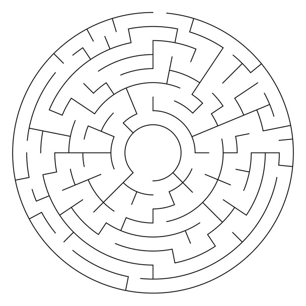 Vector maze illustration, labyrinth shape isolated over white ba - Vector, Image