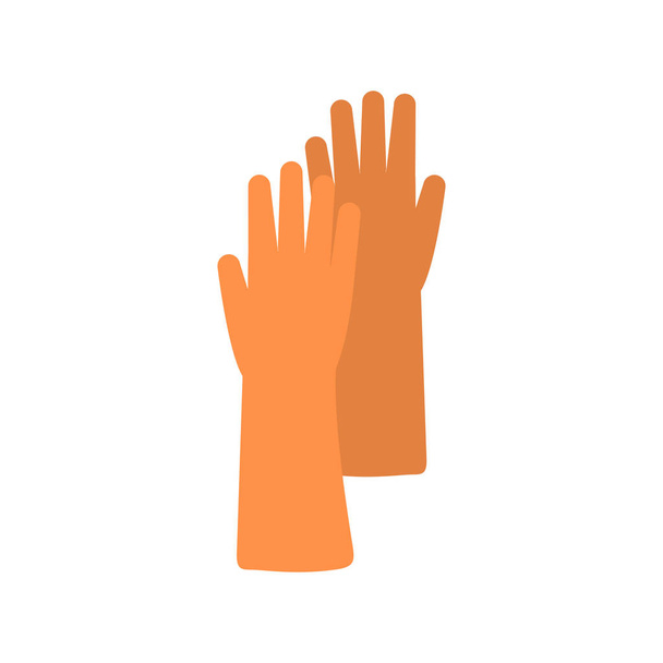Flat icon of rubber glove - Vector, afbeelding