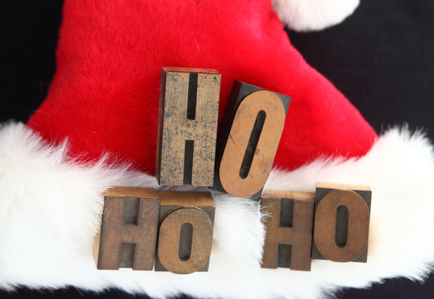 Santa şapka ho ho ho - Fotoğraf, Görsel