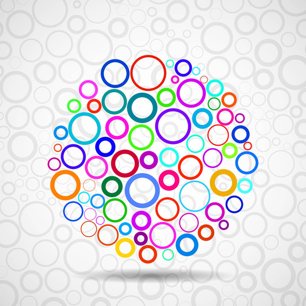Abstract ball of colorful circles. Vector illustration. Eps 10 - Вектор, зображення