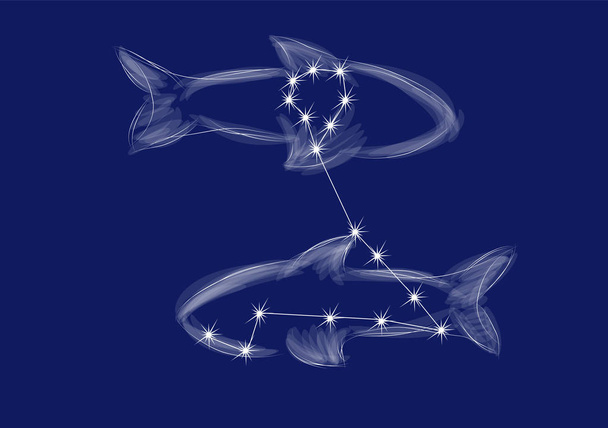 Signos de piscis del zodíaco
 - Vector, imagen