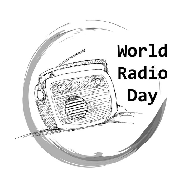 Világ rádió nap koncepció - Fotó, kép