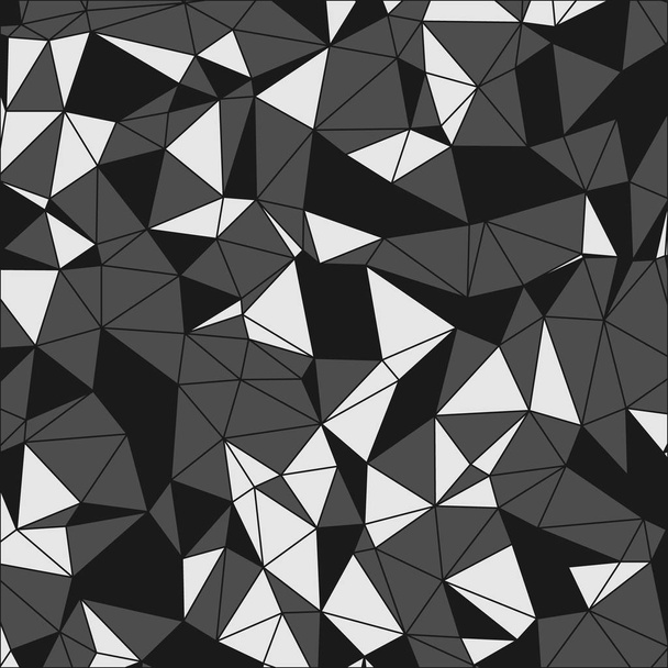 Black polygonal. Vector abstract polygonal background. Triangular pattern. Geometric background - Vector, Image