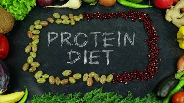 Protein diet fruit stop motion - Foto, Imagen