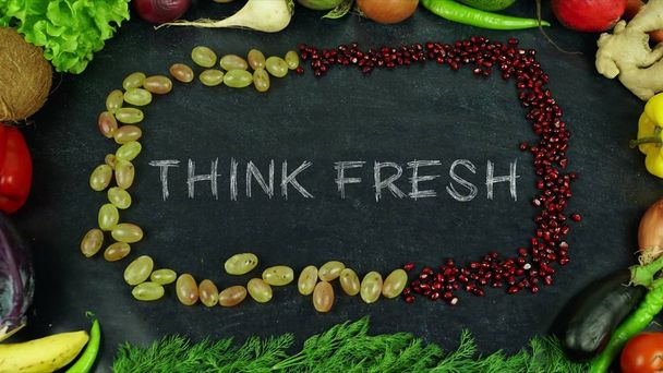 think fresh fruit stop motion - Foto, imagen