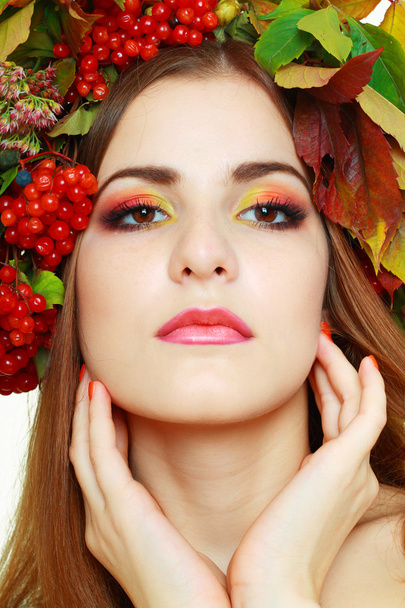 Brunette Autumn Woman - Photo, image
