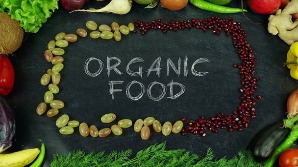 Organic food fruit stop motion - Fotoğraf, Görsel