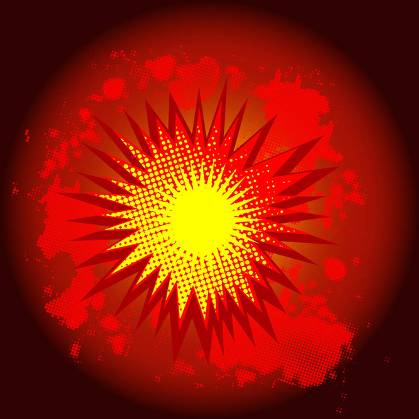 Červená kreslený exploze - Vektor, obrázek