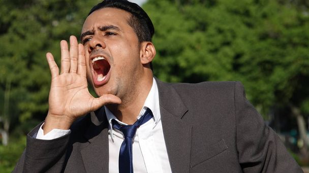 Business Man Yelling - Foto, Imagem