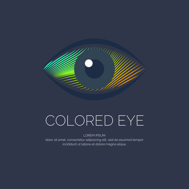 Modern colored logo eye - Vector, Image
