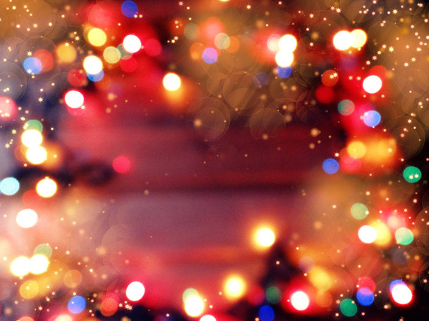μαλακό αφηρημένα φόντο θολή Χριστούγεννα φώτα γιρλάντα - Φωτογραφία, εικόνα