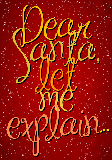 Vintage vector tipografía Navidad cartel
 - Vector, Imagen