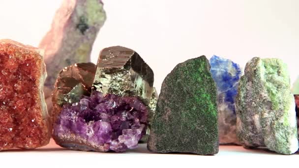 Close up of semi-precious stones - Footage, Video