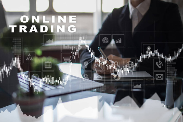 Online trading. internet investment. Business and technology concept. - Foto, afbeelding