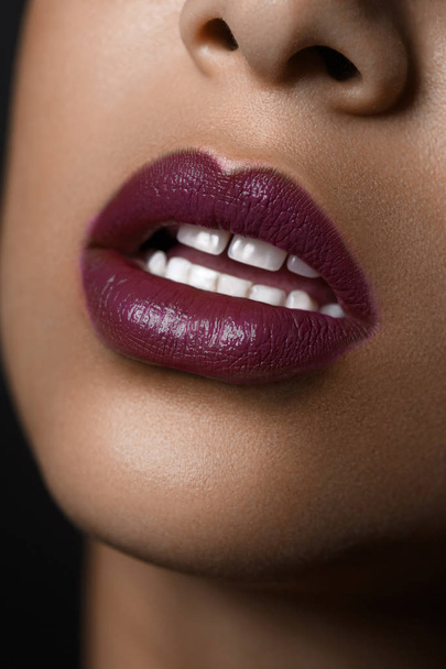 beautiful woman lips closeup - Photo, Image