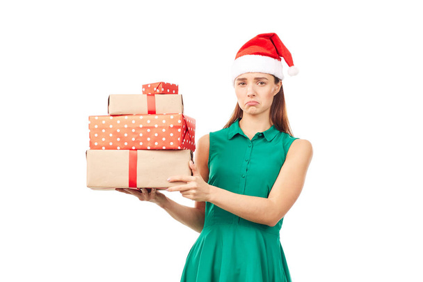 Portrait with Christmas gifts - Photo, image