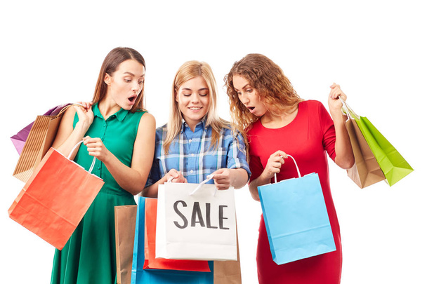 Enjoying shopping sale - Фото, зображення