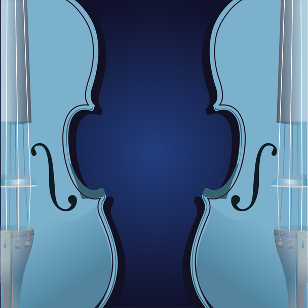 Háttér kék hegedű - Vektor, kép