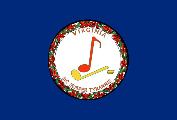 Musikalische Fahne der Jungfrau - Vektor, Bild