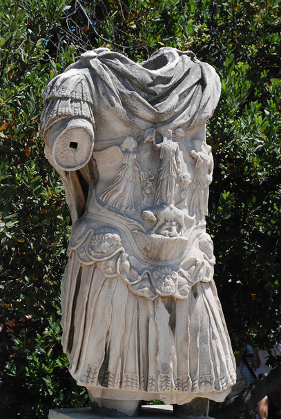 Statue of Hadrian in the Ancient Agora of Athens - Photo, Image