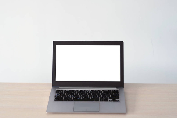 computer technology e-commerce laptop white screen - Foto, Bild