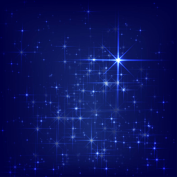 Blauwe Happy Kerstmis achtergrond - Vector, afbeelding