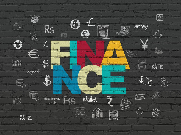 Banking concept: Finance on wall background - Foto, immagini