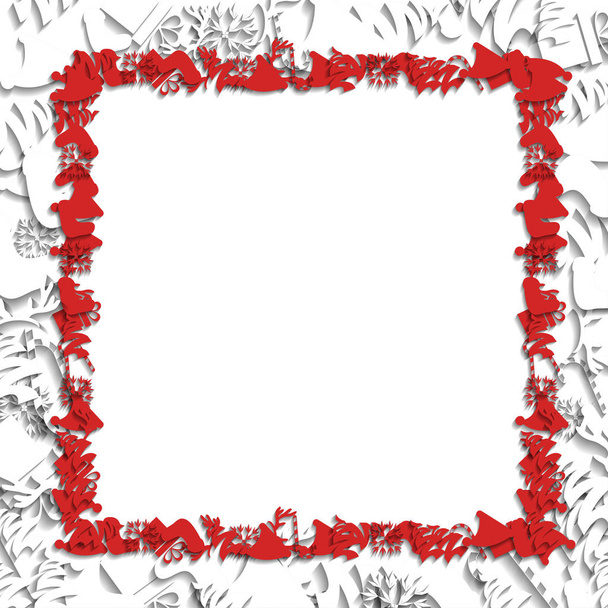 Abstract Frame Design for Christmas - Vector, Imagen