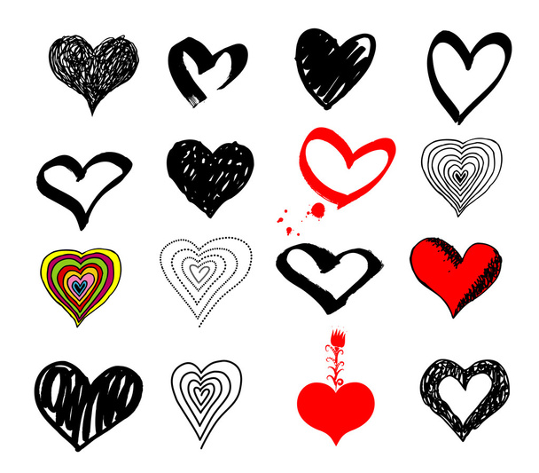 Valentines hearts set - Vector, Image