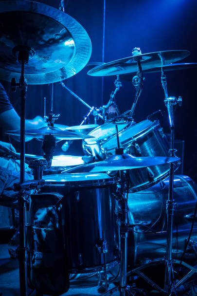Drummer at the concert - Fotoğraf, Görsel