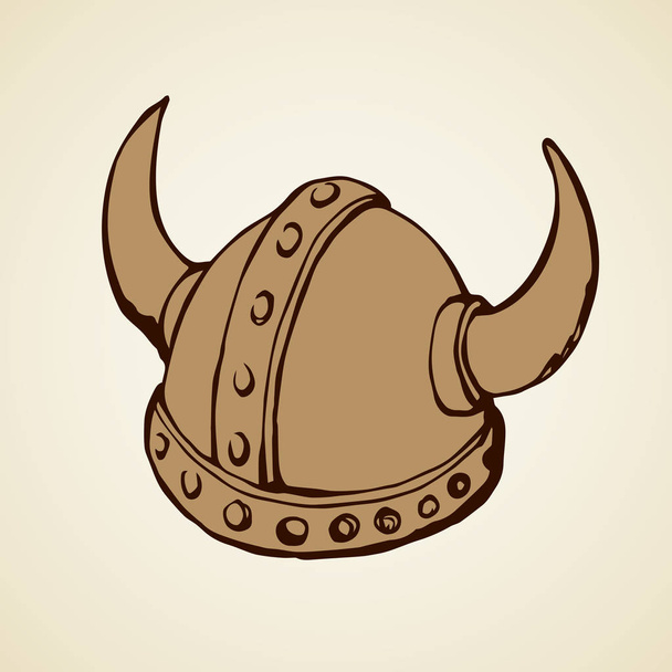 A Viking sapkát. Vektoros rajz - Vektor, kép