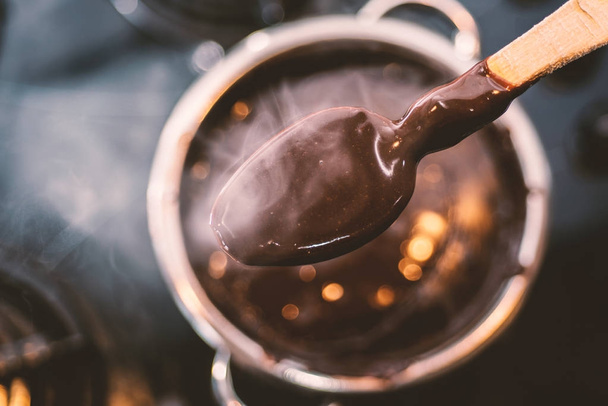 Delicious chocolate pudding - Фото, изображение