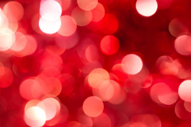 Christmas and New Year red blurred defocused bokeh background - Фото, зображення