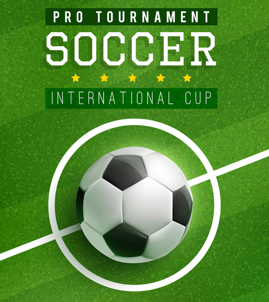 Modèle d'affiche de match de football avec ballon de football
 - Vecteur, image