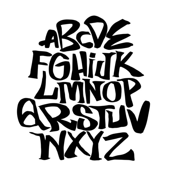 Hand lettering sketch font. Vector alphabet - ベクター画像