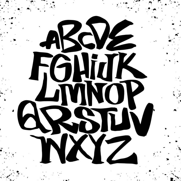 Hand lettering sketch font. Vector alphabet - Vecteur, image