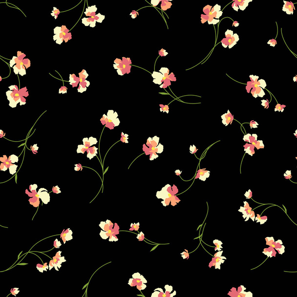 Flower illustration pattern.I designed a flowerI continue seamlessly - Wektor, obraz