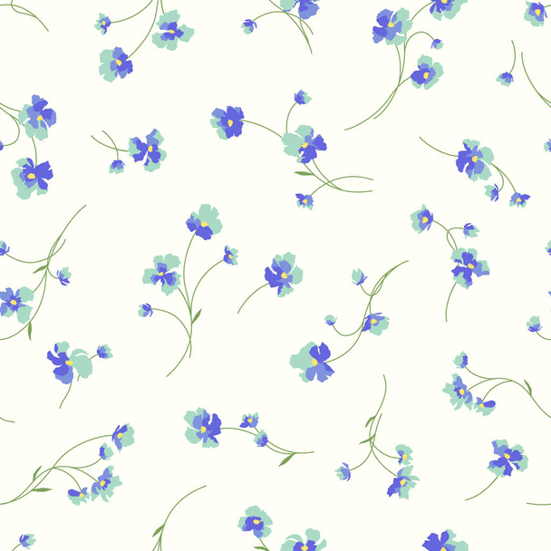 Flower illustration pattern.I designed a flowerI continue seamlessly - Διάνυσμα, εικόνα