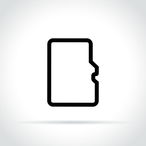 memory card icon on white background - Vector, Image