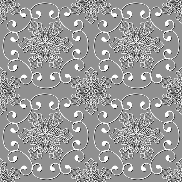 seamless pattern with white snowflakes - ベクター画像