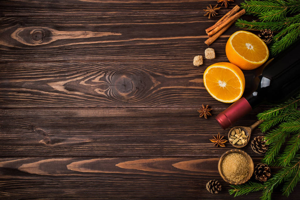 Christmas food background with ingredients for mulled wine - 写真・画像
