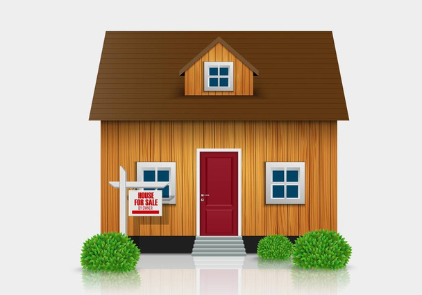 Ilustración vectorial de casa en venta
 - Vector, imagen
