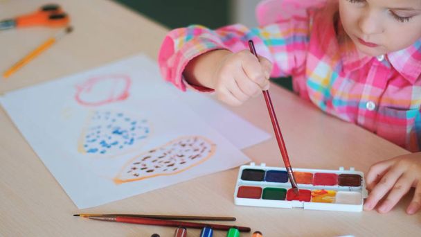 child girl drawing school talent - Фото, изображение