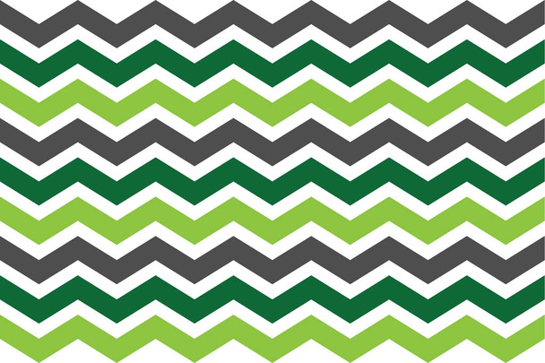 ジグザグ シームレスな幾何学的パターン緑と濃いグレー - ベクター画像