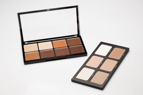 Two palettes of contour shades on a white background - Photo, Image