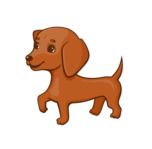 Cartoon little dog - Vector, Image