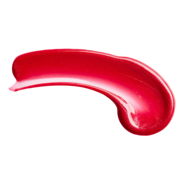 Red lip gloss smear - Foto, Imagem