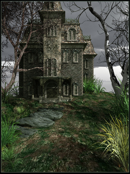 Будинок з привидами в покинутому парку
 - Фото, зображення